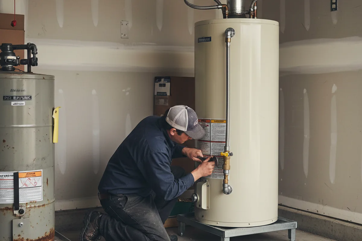 Water heater and shutoff valve replacement in Overton
